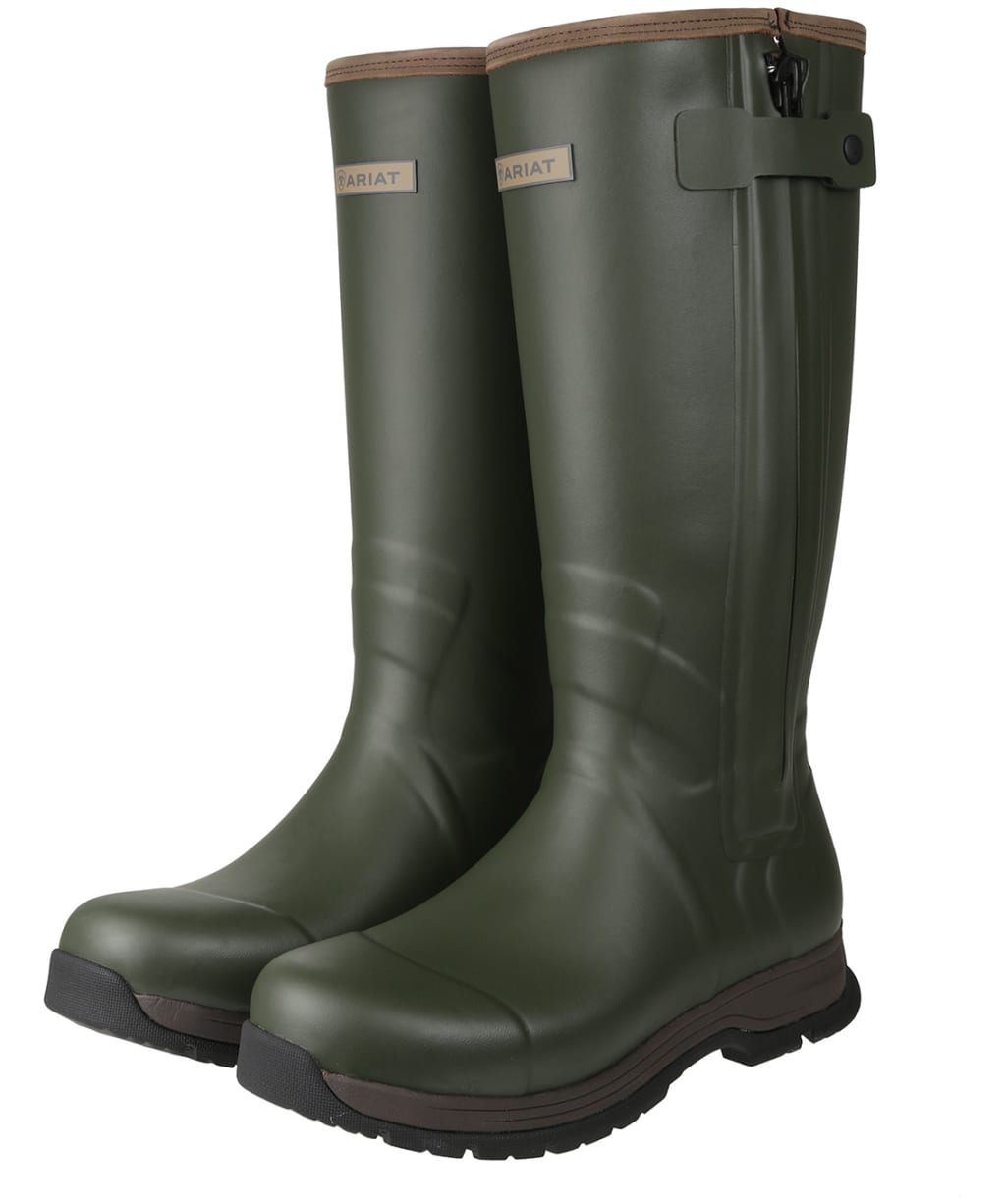 Men’s Ariat Burford Insulated Zip Wellington Boots - Olive Night