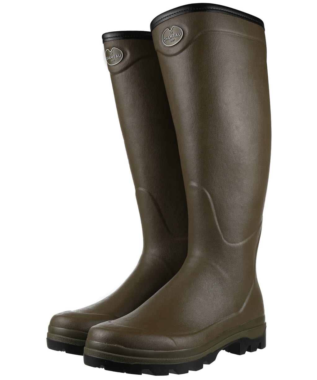 Men’s Le Chameau Country Cross Jersey Wellington Boots - Vert Chameau