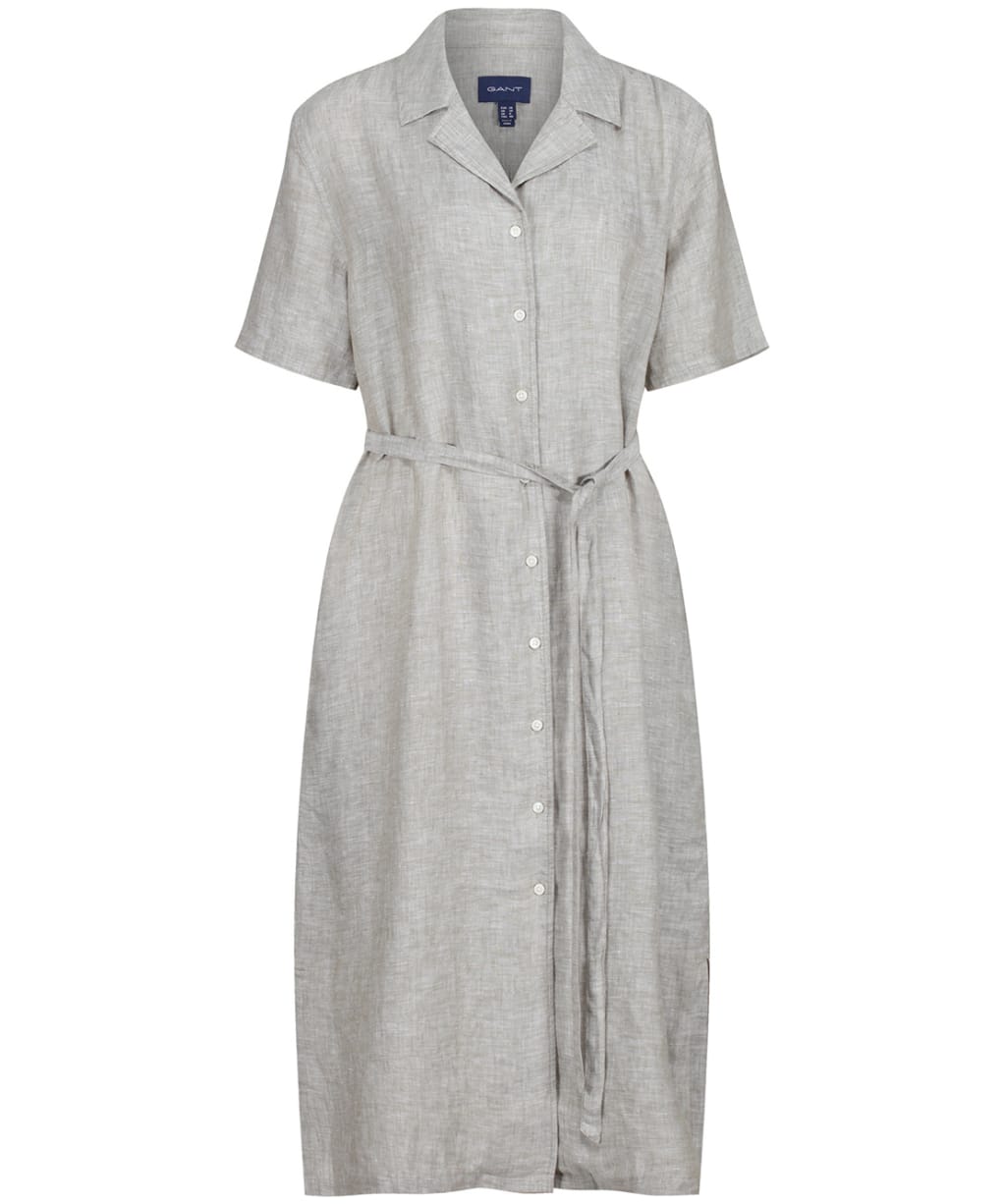 Women’s GANT Linen Chambray Shirt Dress - Aloe Green