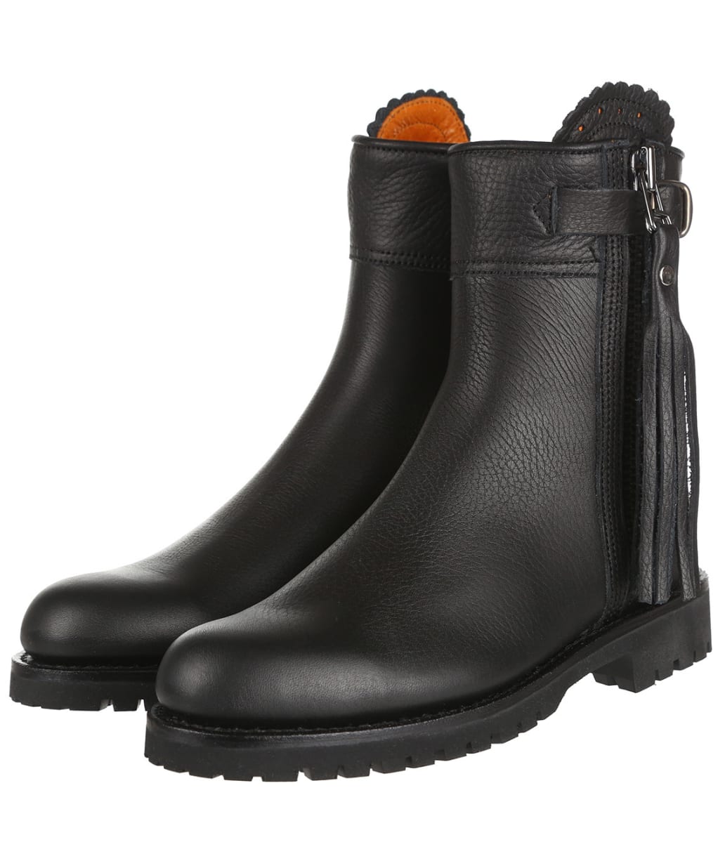 Women’s Penelope Chilvers Cropped Leather Tassel Boot - Black