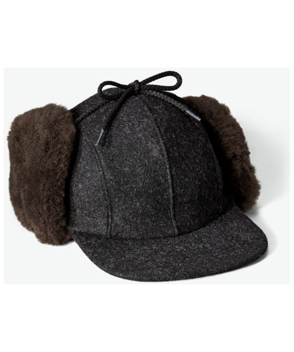 Filson Double Mackinaw Cap - Charcoal / Dark Brown