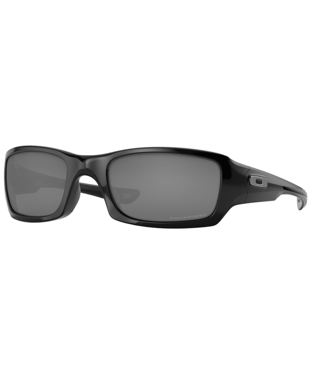 Oakley Fives Squared® Black Iridium Polarized Sunglasses - Polished Black