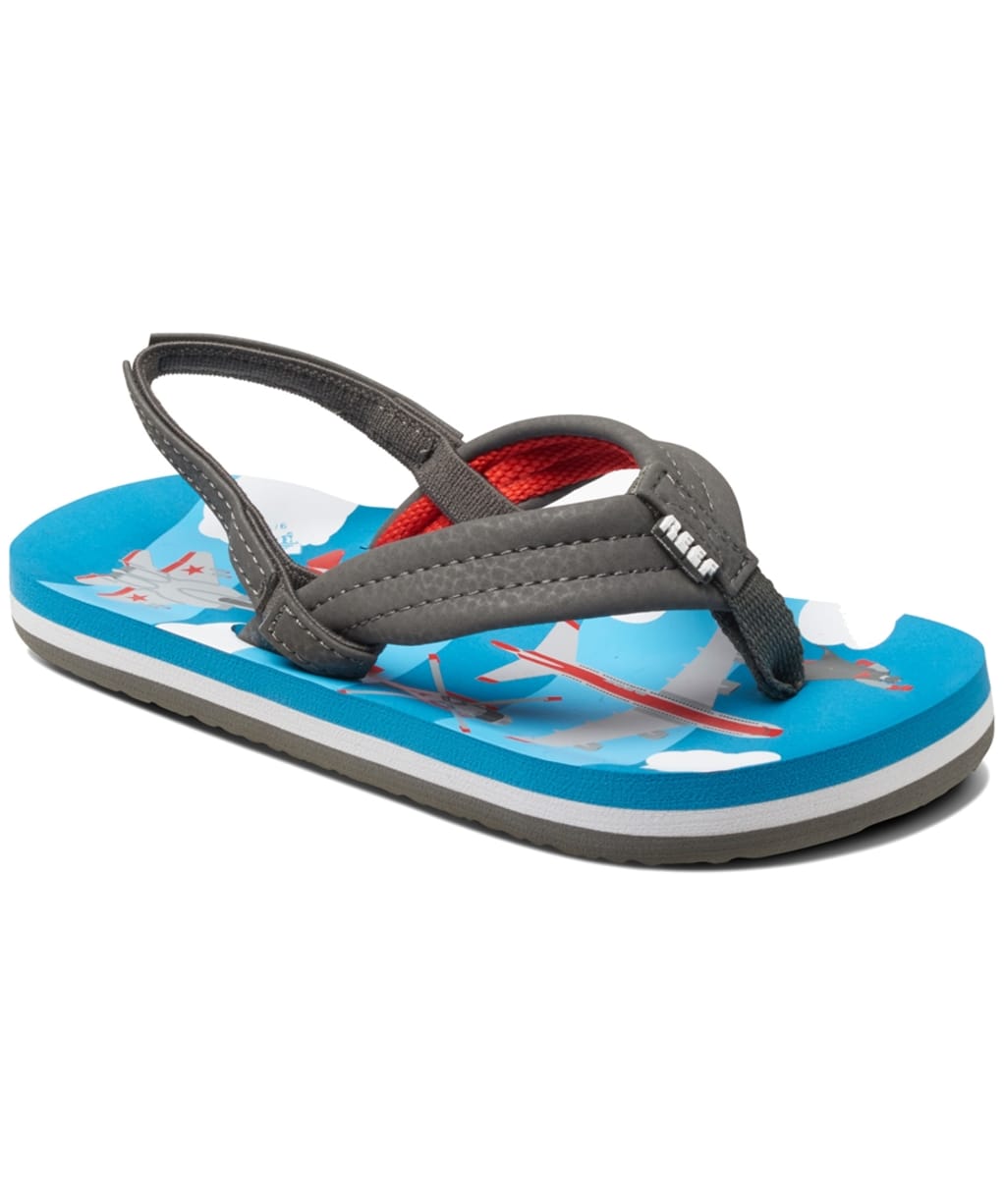 Boy's Reef Ahi Flip Flops - Littles - Blue Planes