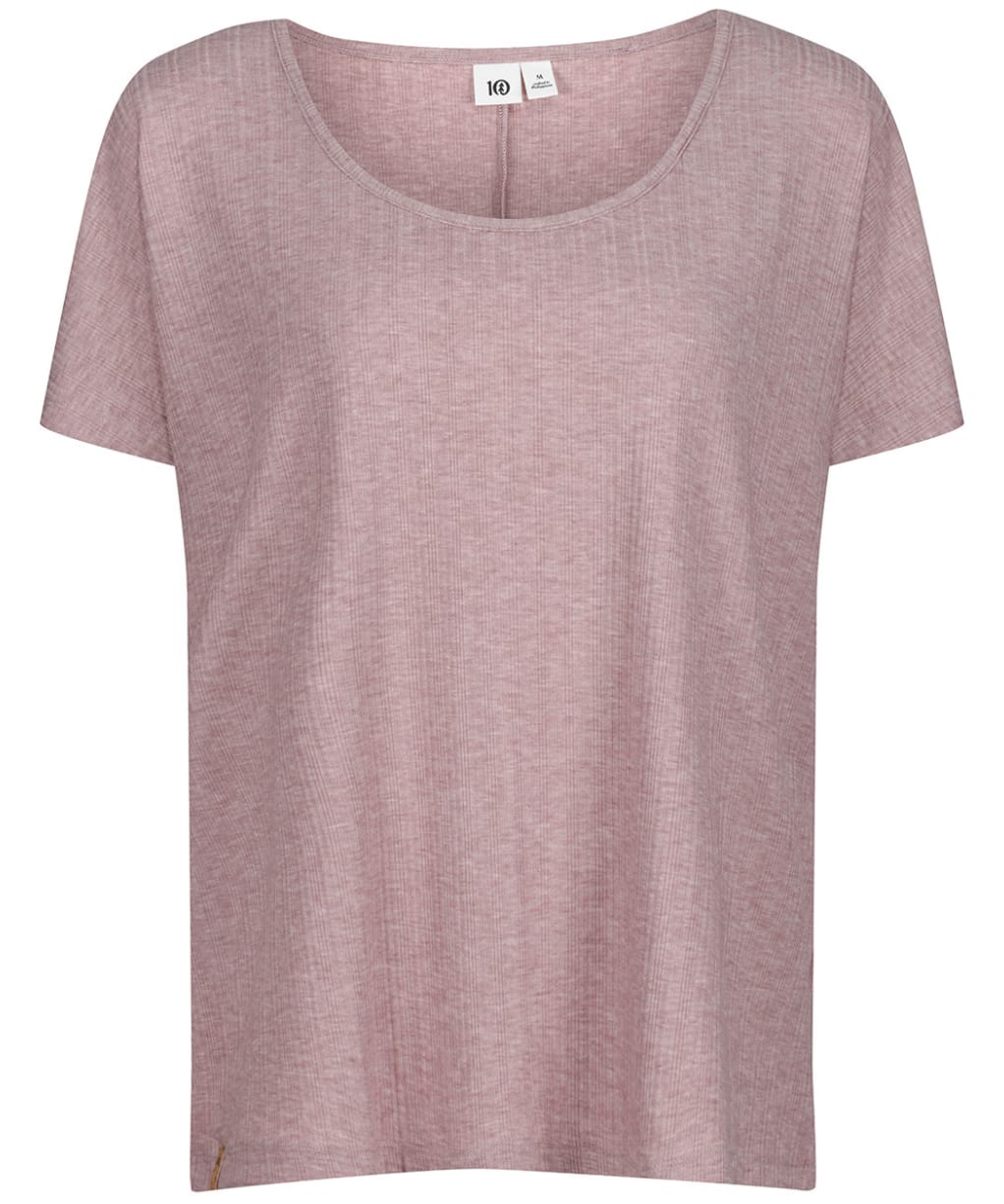 Women’s Tentree Ribbed Scoop Neck T-Shirt - Twilight Mauve Heather
