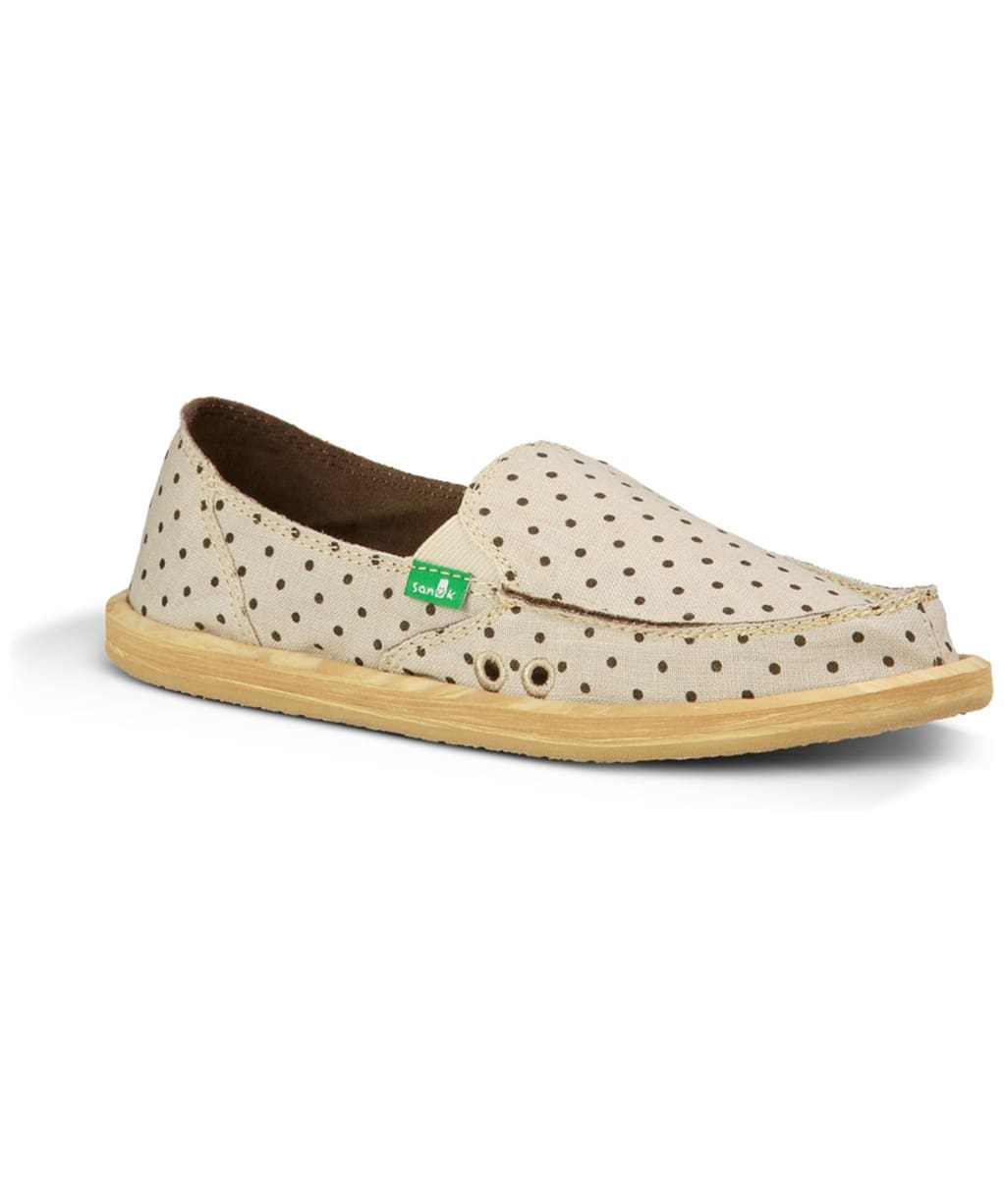 Women’s Sanuk Hot Dotty Sandals - Natural Brown Dot