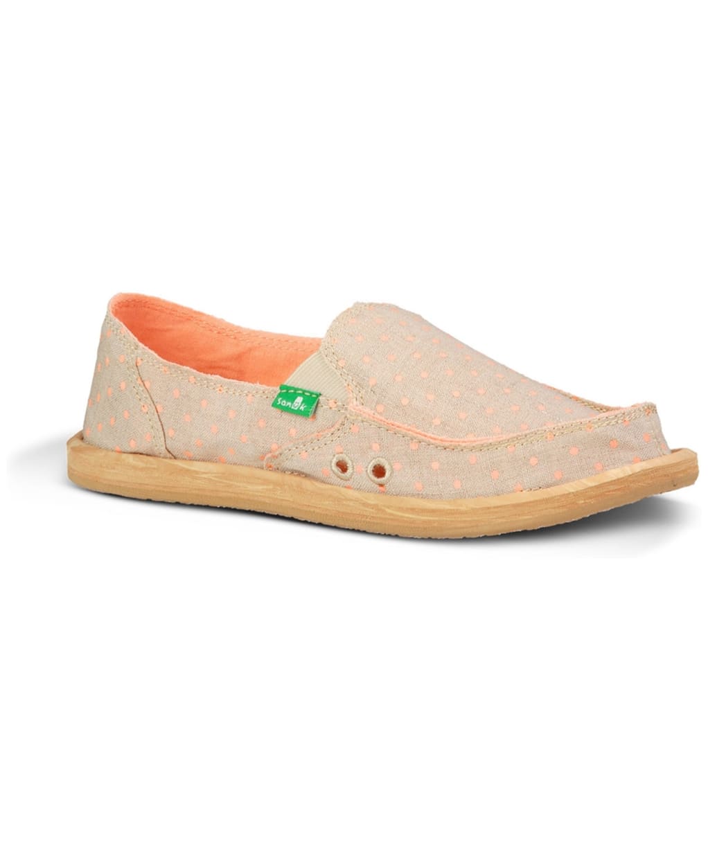 Women’s Sanuk Hot Dotty Sandals - Natural Peach Dot