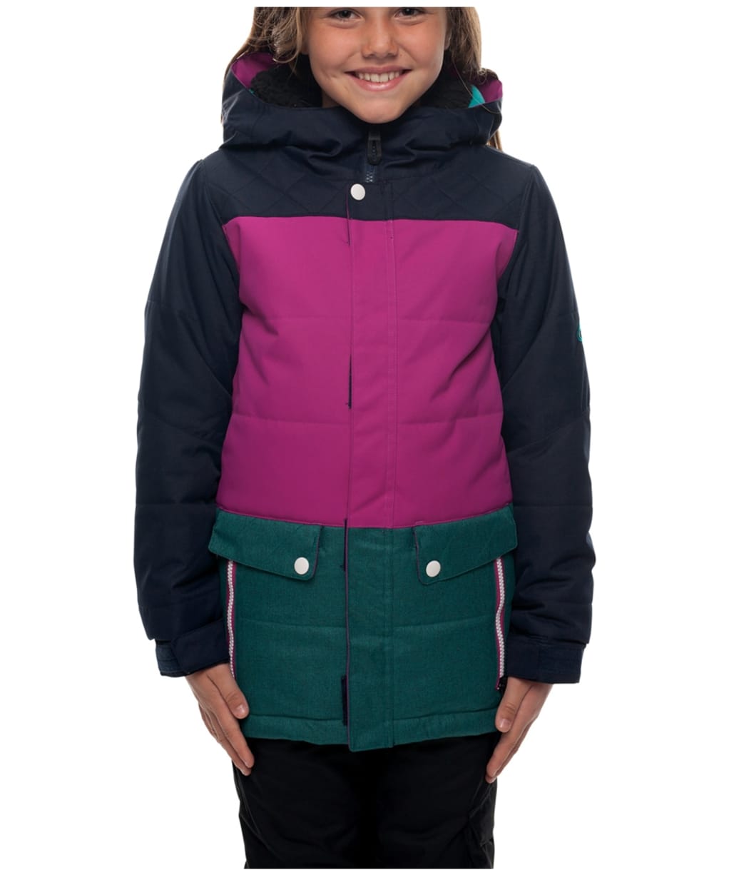 Girl's 686 Lily Snowboard Ski Jacket - Navy Colourblock