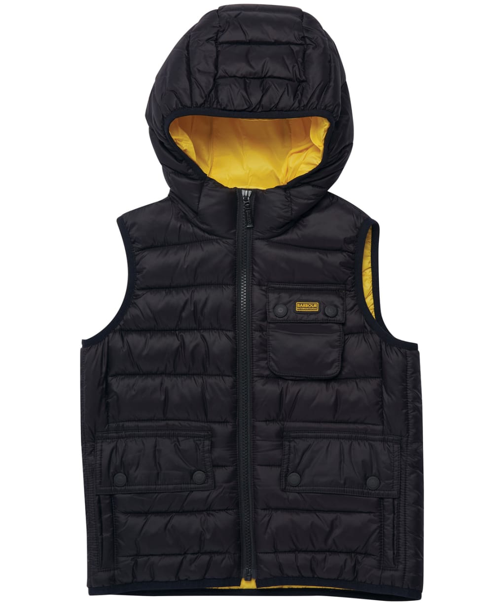 Boy’s Barbour International Ouston Hooded Gilet - Black