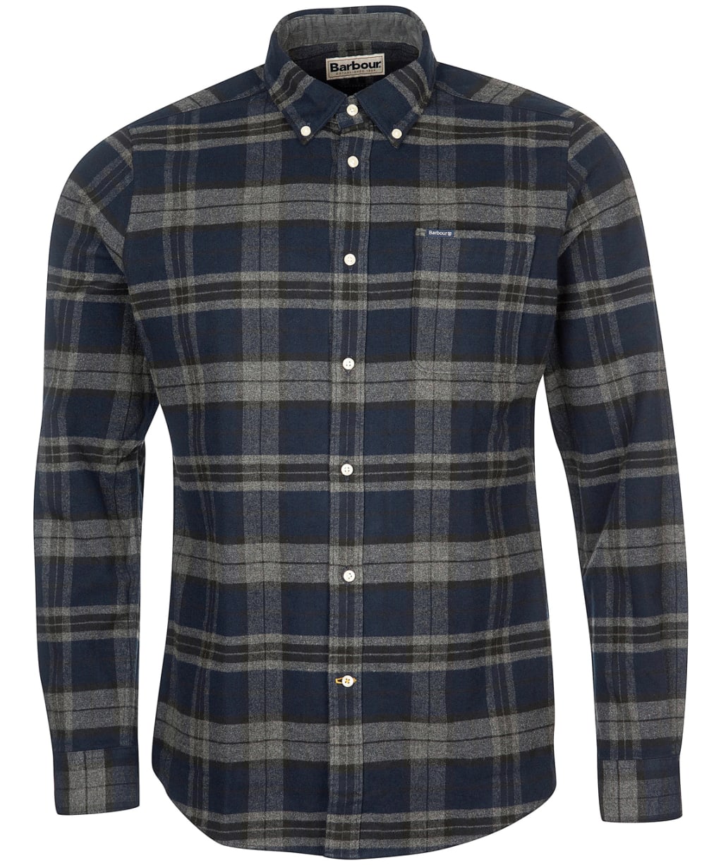 Men’s Barbour Betsom Tailored Shirt - Grey Marl Check