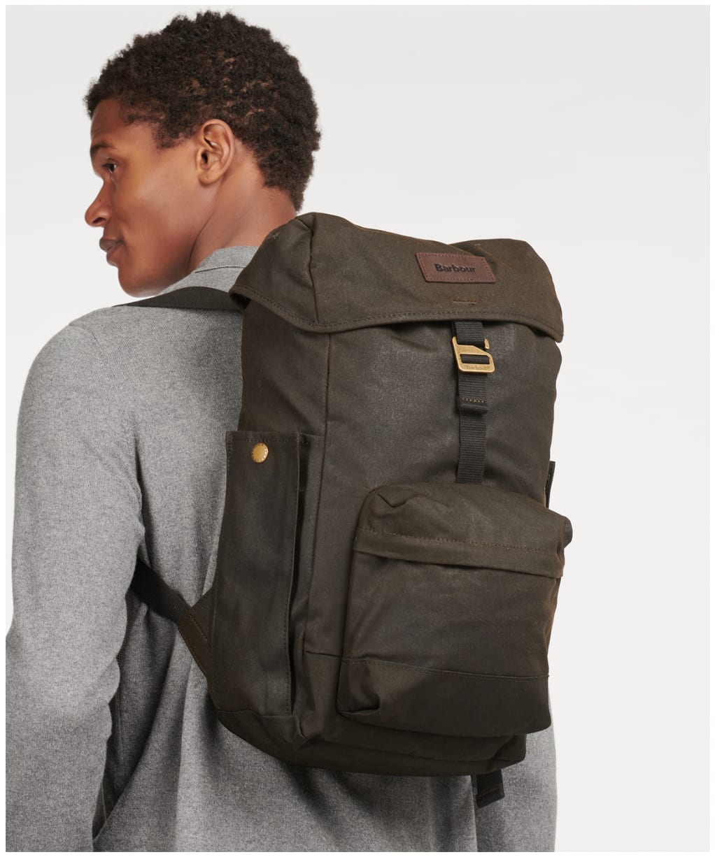 Barbour Essential Wax Backpack - Olive