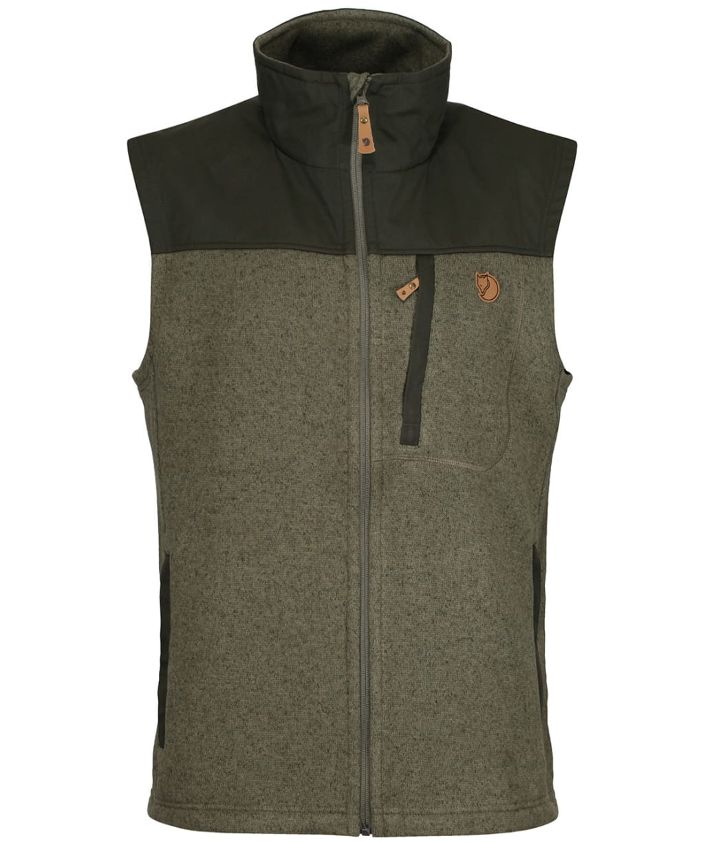 Men's Fjallraven Buck Fleece Vest - Laurel Green / Deep Forest