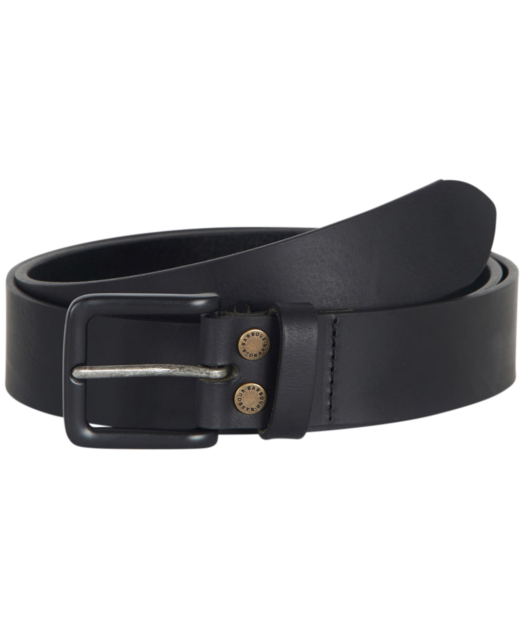 Men’s Barbour Double Rivet Belt - Black