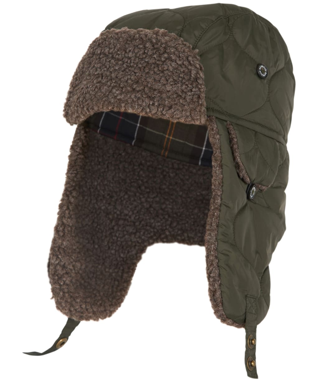 Men’s Barbour Sandbay Quilted Trapper Hat - Olive