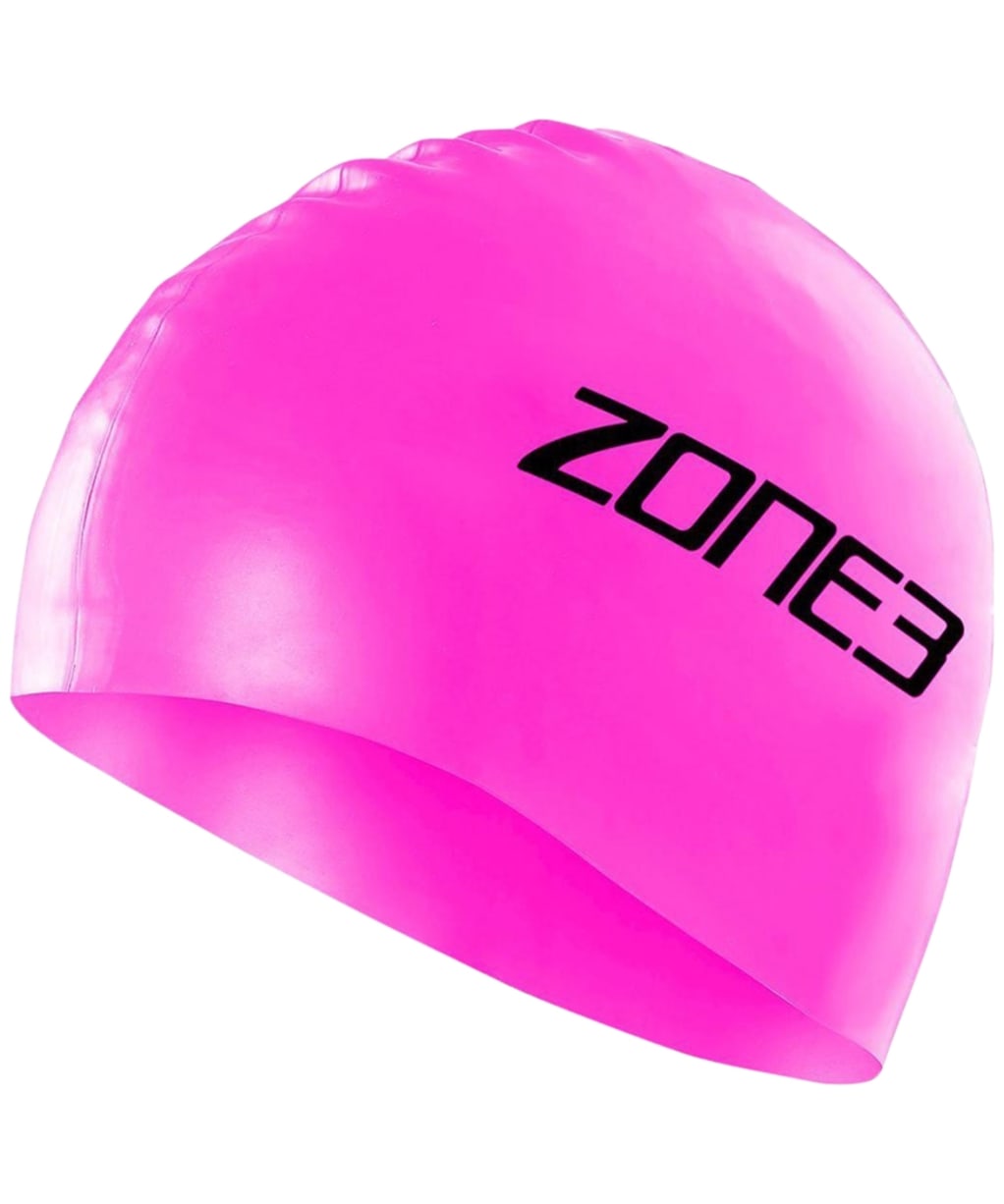 Zone3 Silicone Swim Cap - 48G - Neon Pink