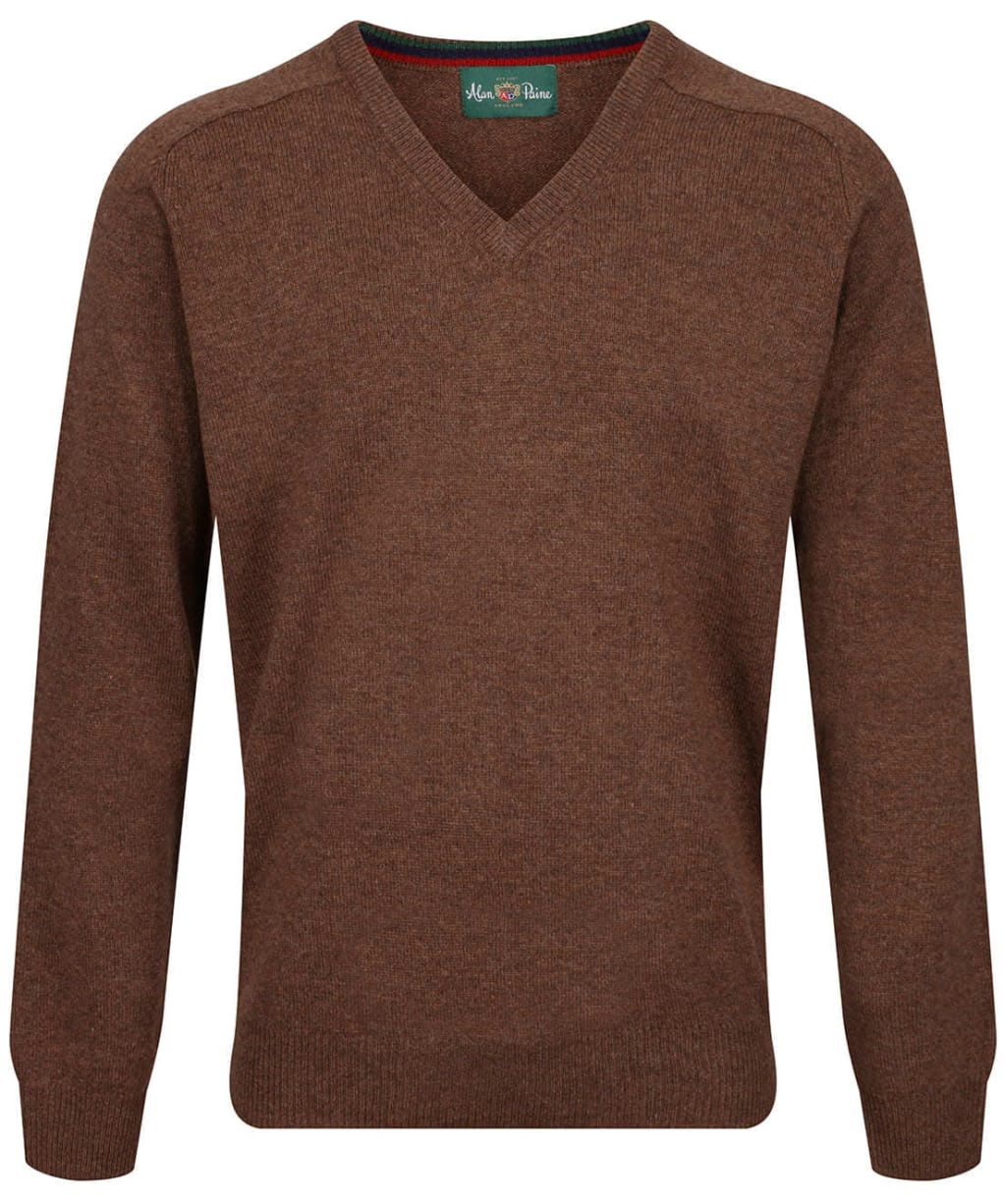 Men's Alan Paine Streetly V-Neck Pullover - Tobacco