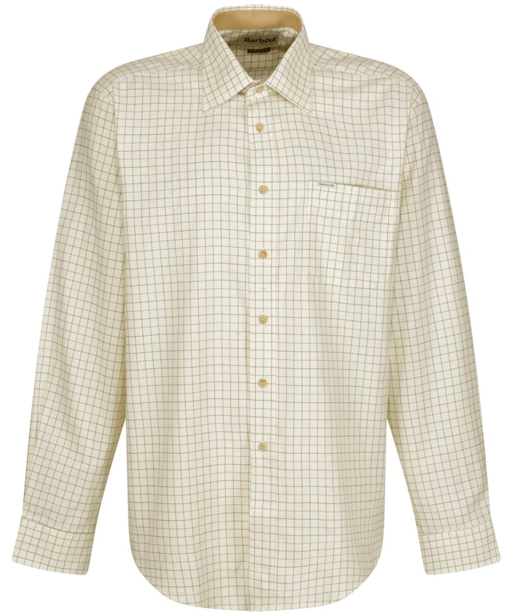 Men's Barbour Field Tattersall Shirt - Classic collar - GREEN/BROWN 2