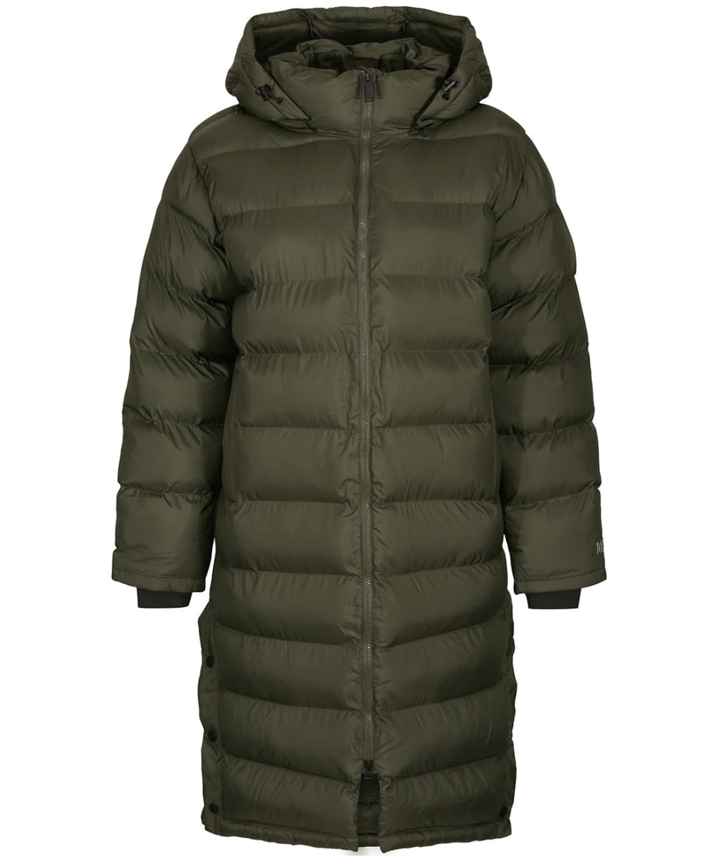 Women’s Tentree Cloud Shell Long Puffer Coat - Black Olive Green
