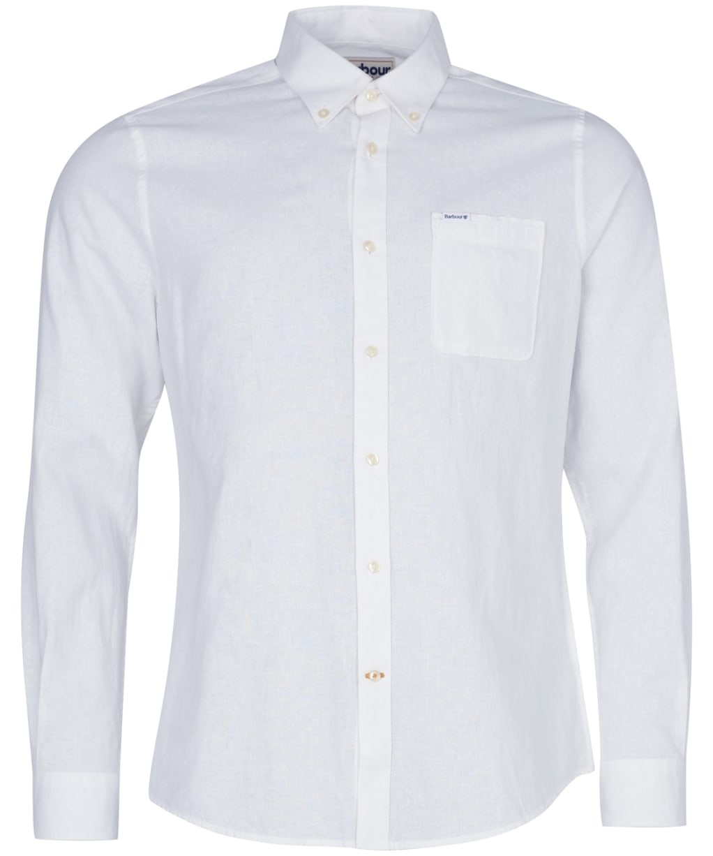 Men's Barbour Nelson Tailored Shirt - White