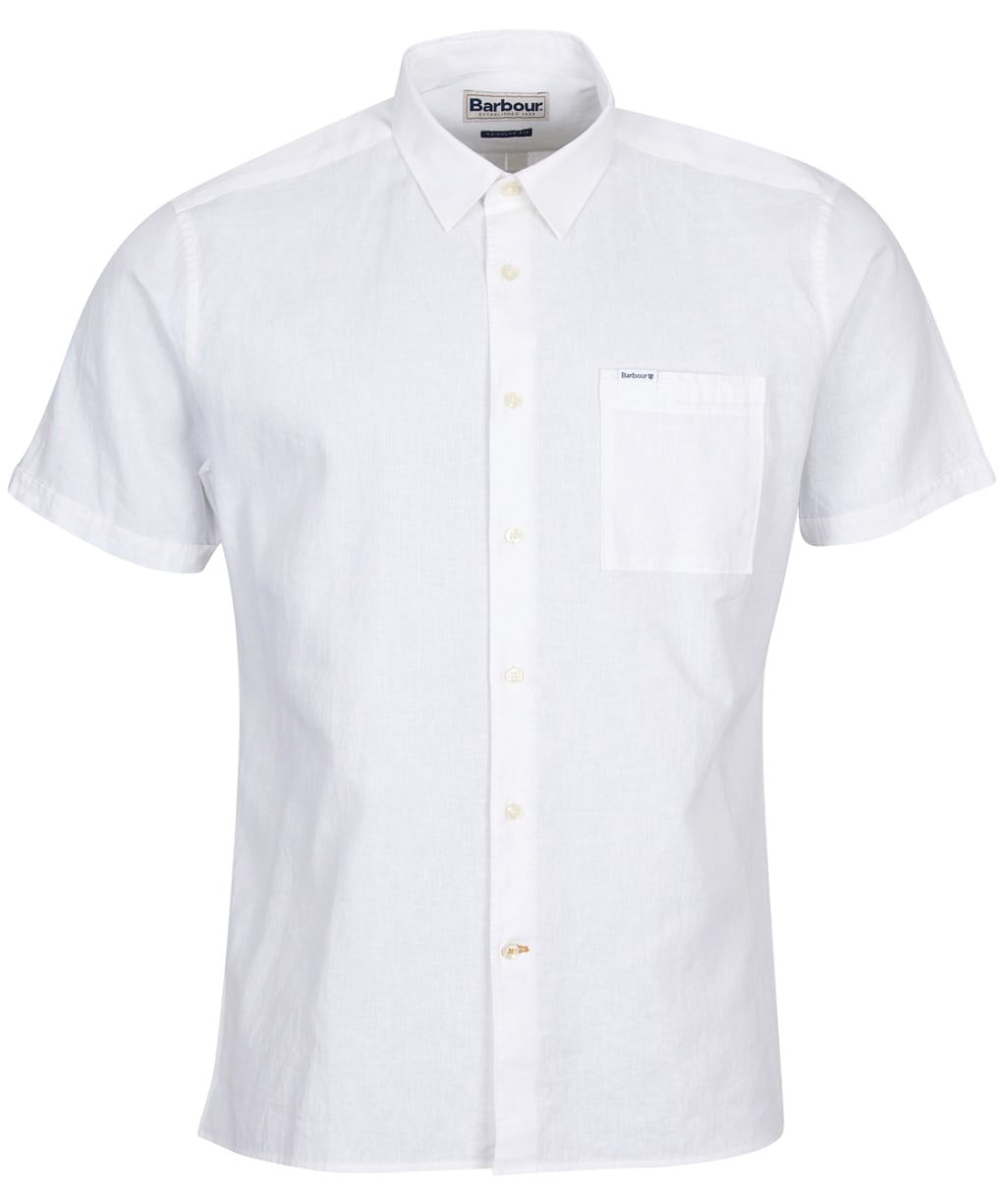 Men's Barbour Nelson S/S Summer Shirt - White