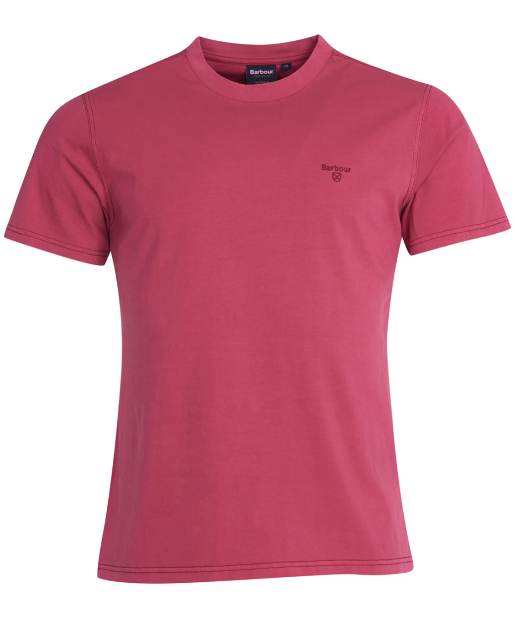 Men's Barbour Garment Dyed Tee - FUSCIA