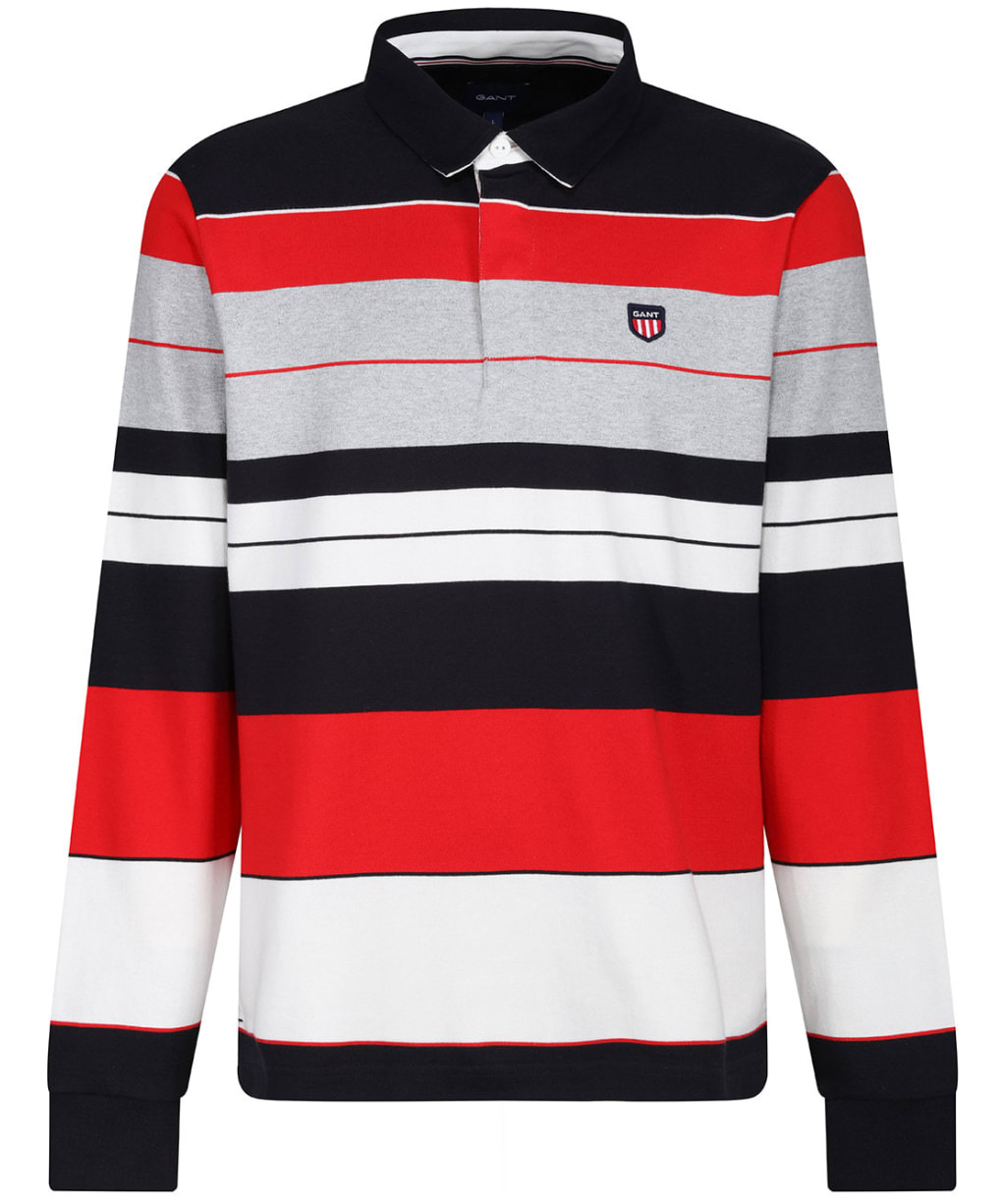 Men’s GANT Striped Retro Shield Rugger - Evening Blue