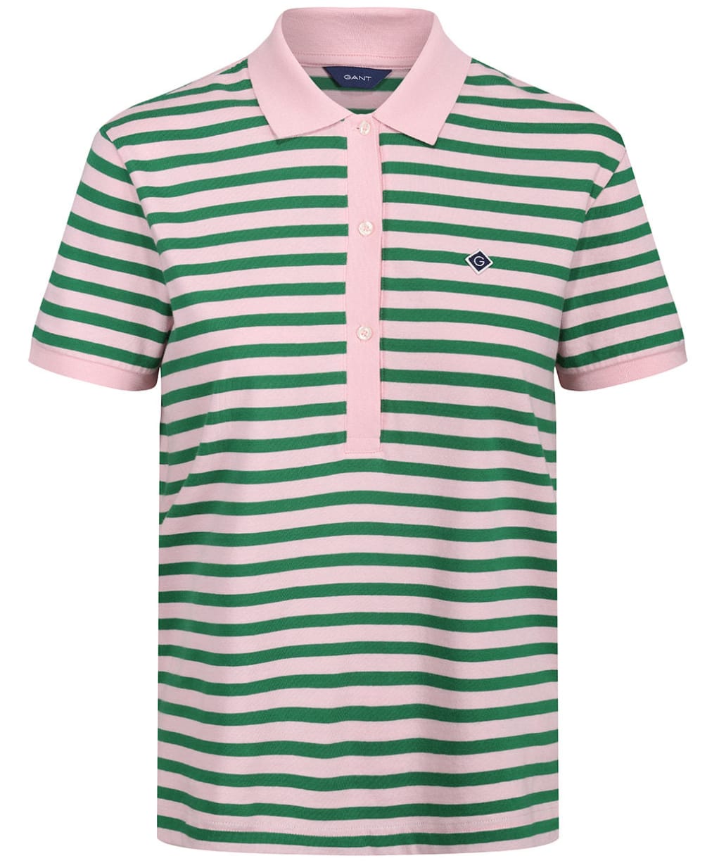 Women’s GANT Icon G Stripe Polo - Lavish Green