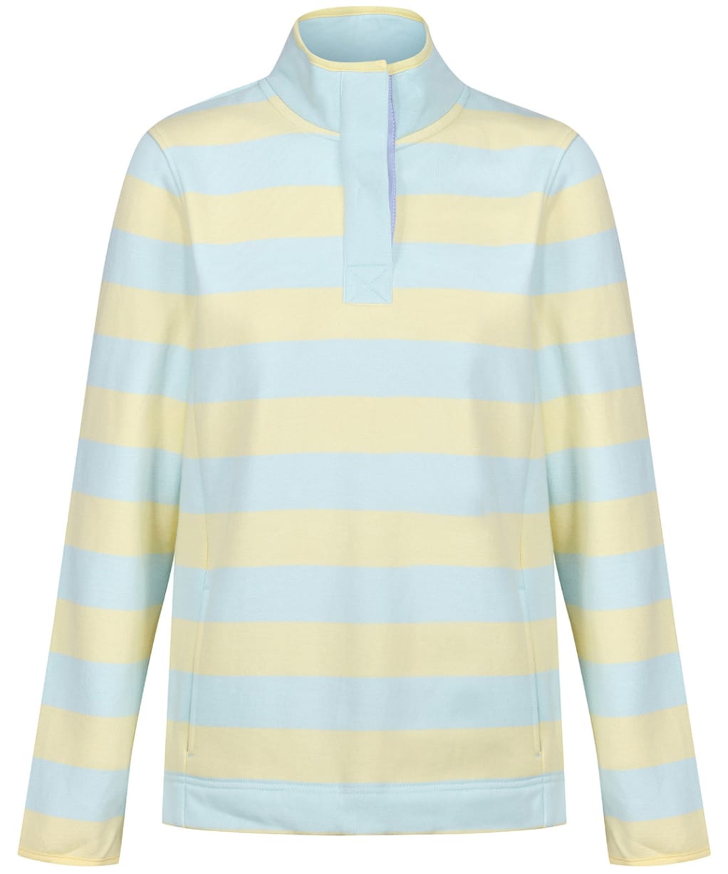 Women’s Crew Clothing Half Button Sweater - Blue / Yellow