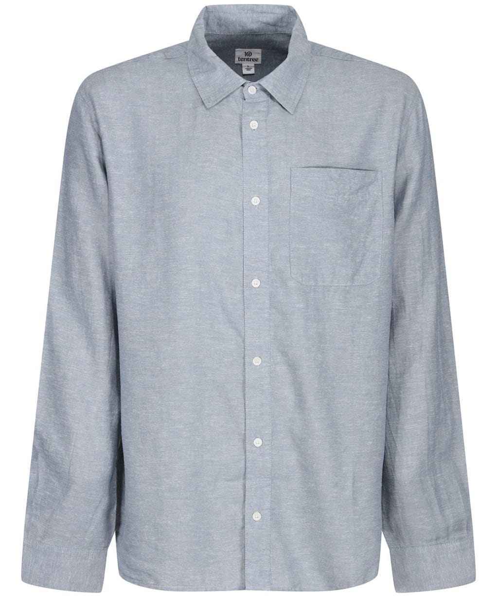 Men’s Tentree Hemp Button Front Shirt - Blue Fog