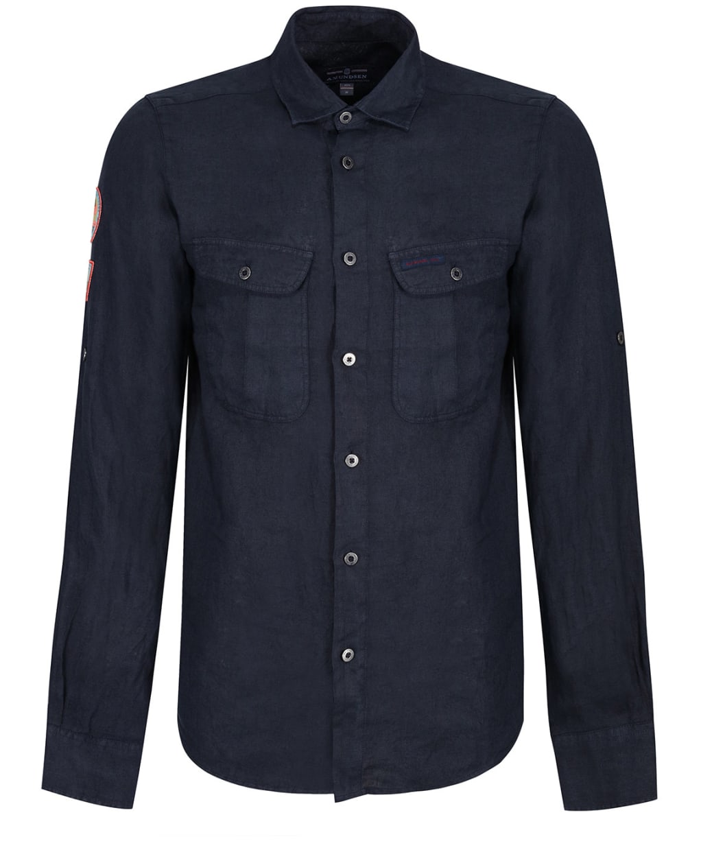 Men’s Amundsen Safari Linen Shirt - Faded Navy