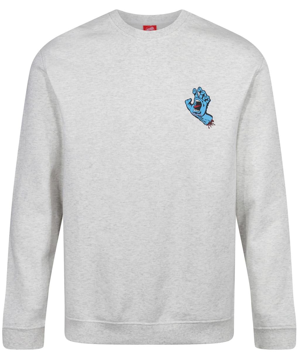 Santa Cruz Screaming Hand Chest Crew - Athletic Heather