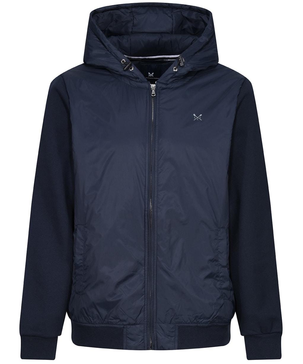 Men’s Crew Clothing Hybrid Hoody Sweater Jacket - Heritage Navy