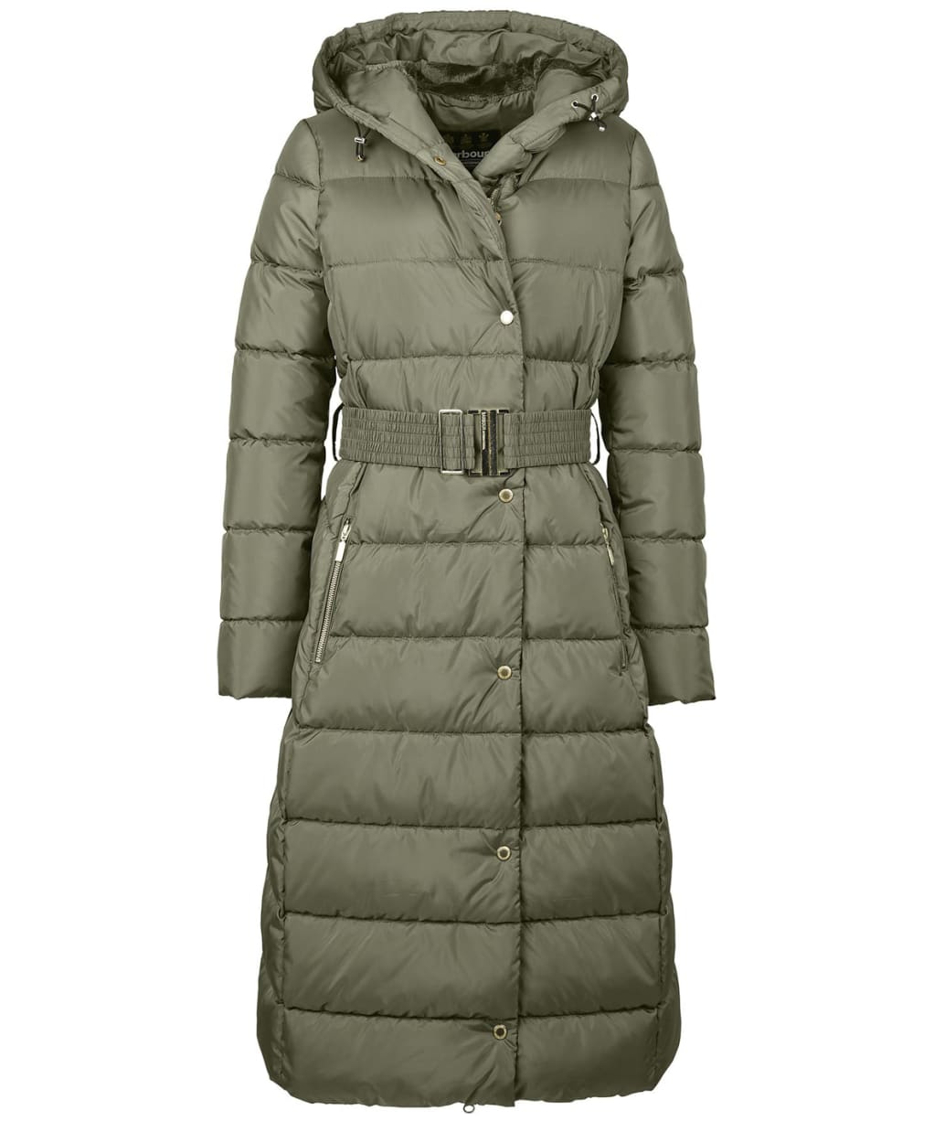 Women's Barbour International Track Line Quilted Jacket - Dusky Khaki