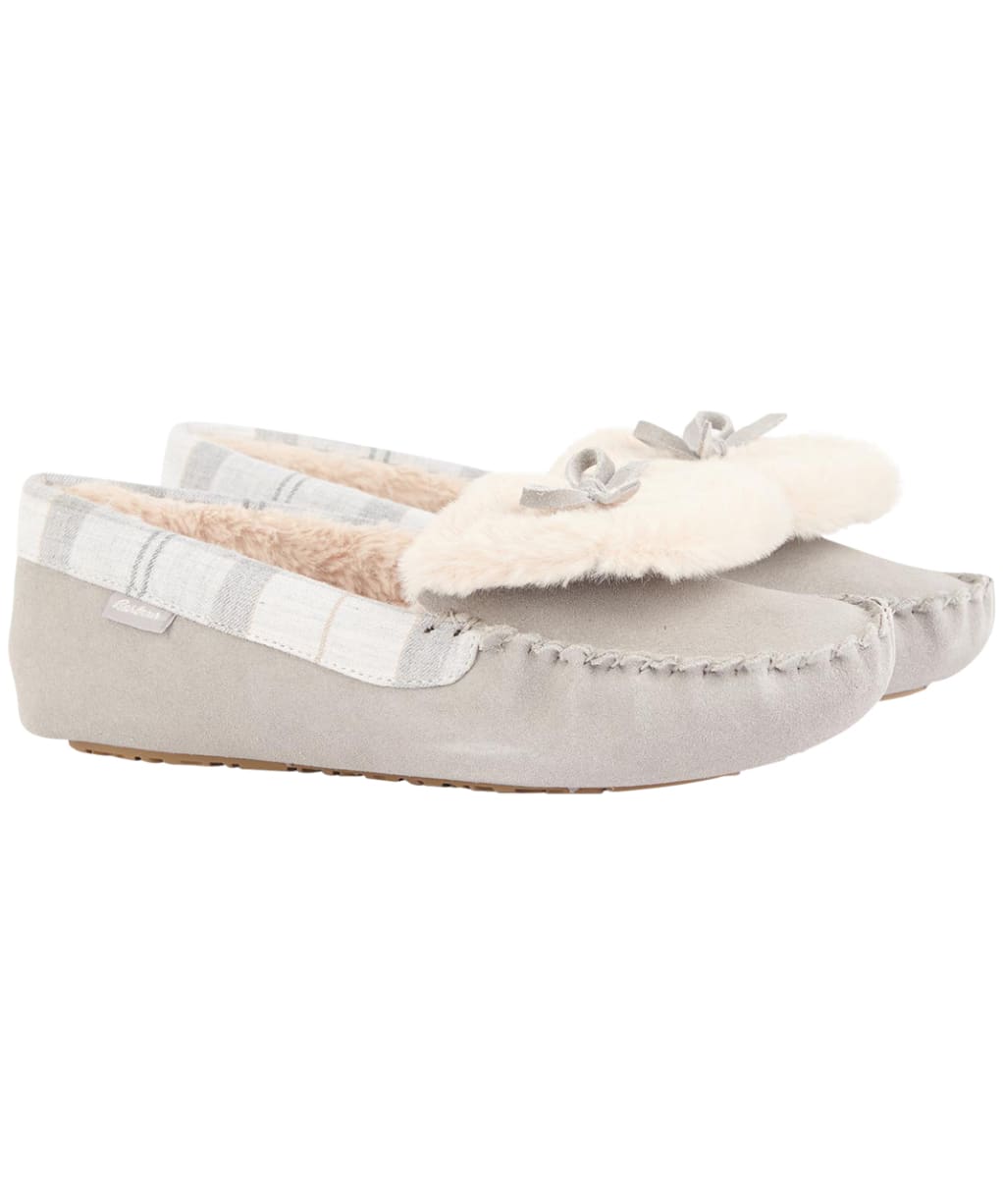 Darcie Mocca Slipper                          - GREY SUEDE/WHITE
