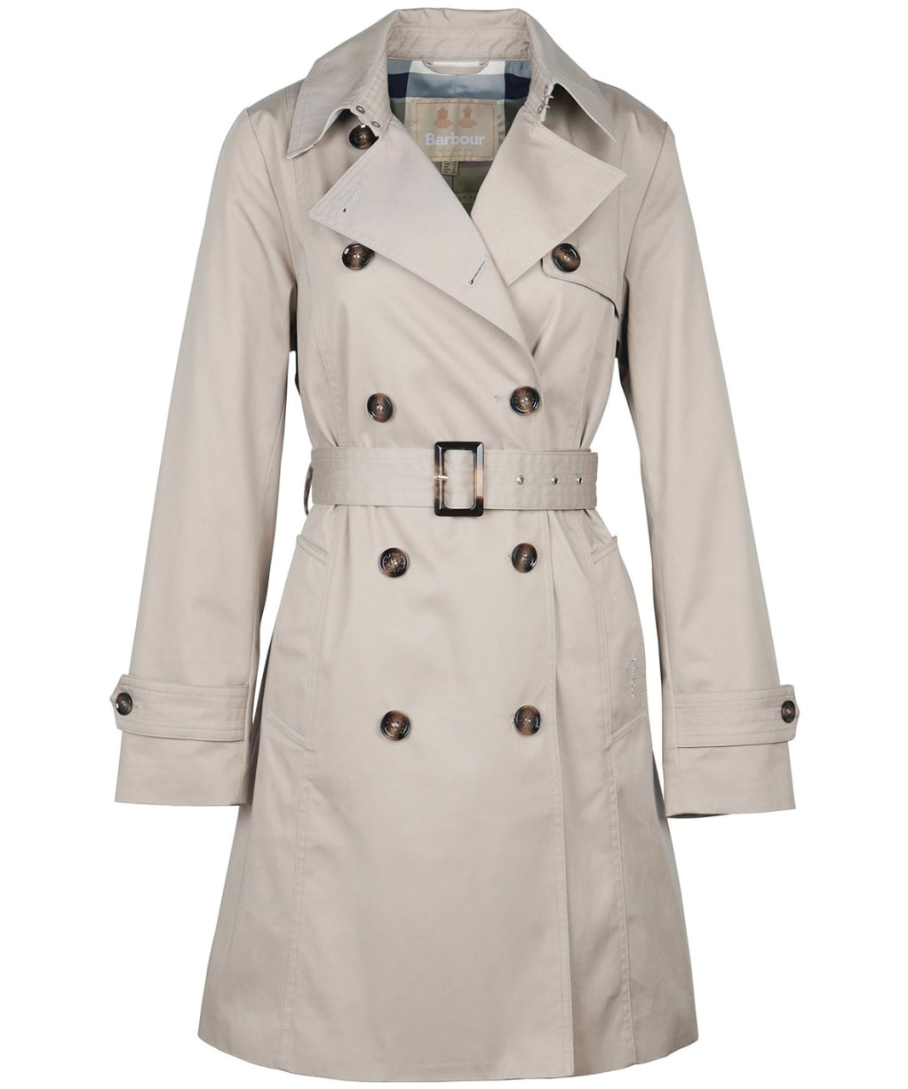 Women's Barbour Short Greta Showerproof Jacket - EARL GREY/ROSEWO