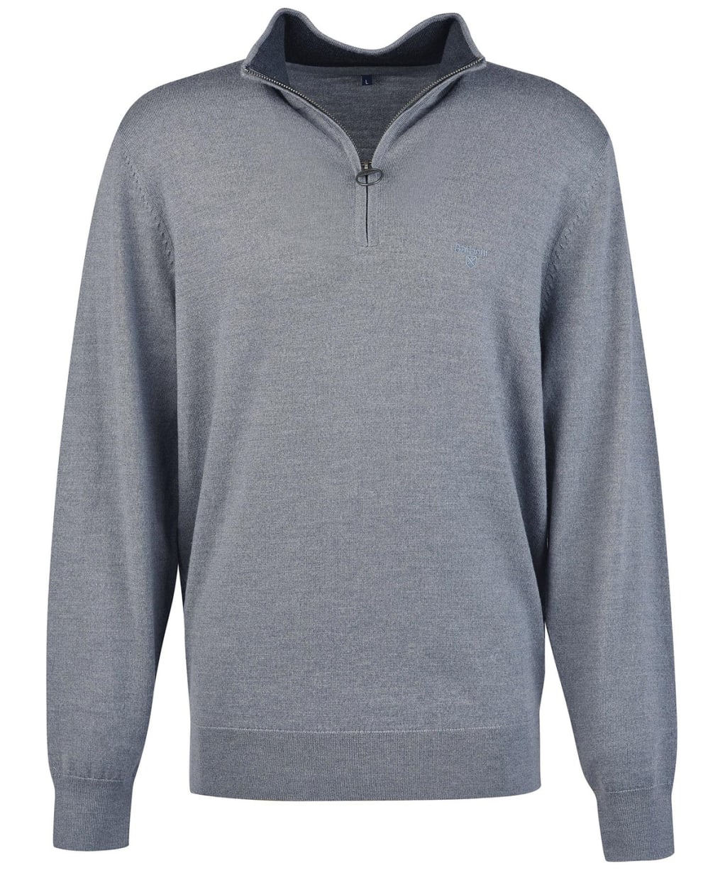 Men's Barbour Loyton Merino Half Zip Sweatshirt - Grey Marl