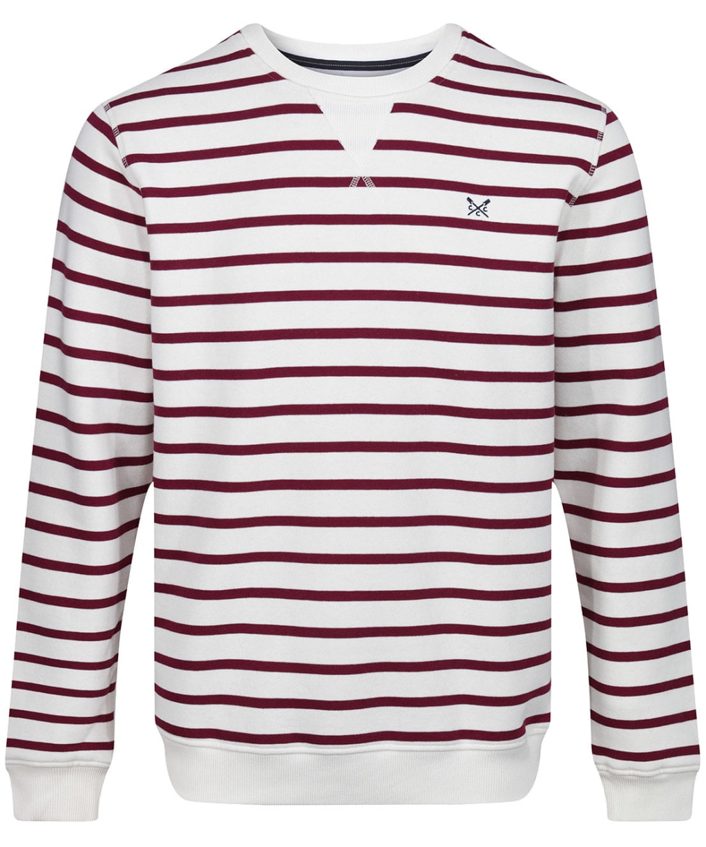 Men’s Crew Clothing Breton Crew Sweat - Ecru / Purple