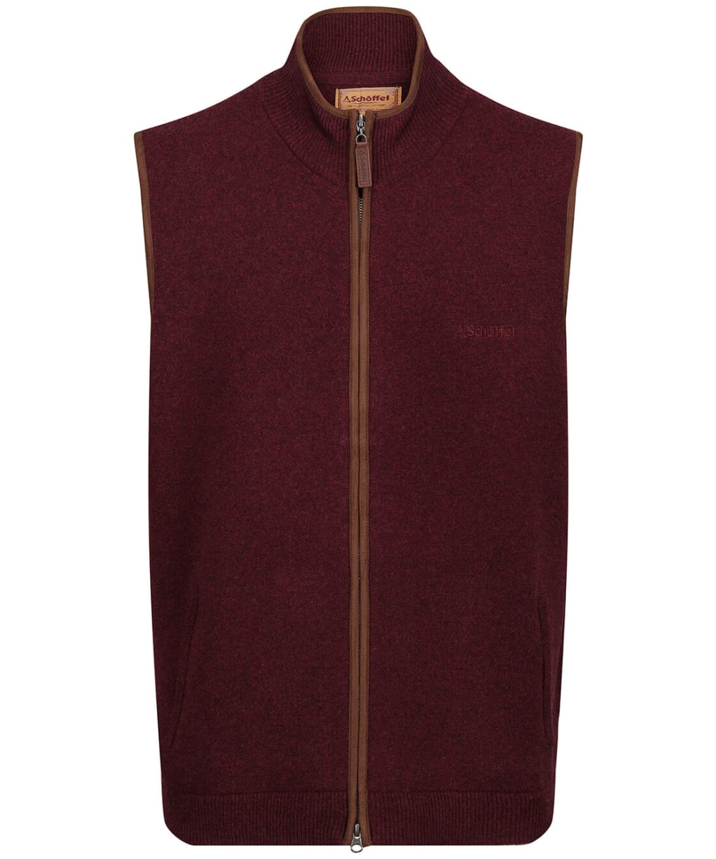 Men's Schoffel Orkney Merino Gilet - Damson