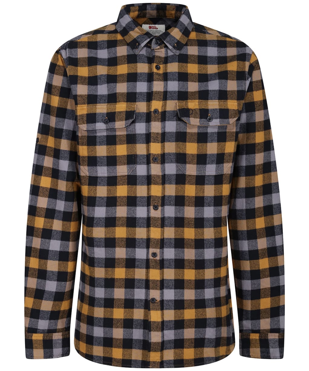 Men’s Fjallraven Skog Shirt - BUCKWHT BRN/BLK