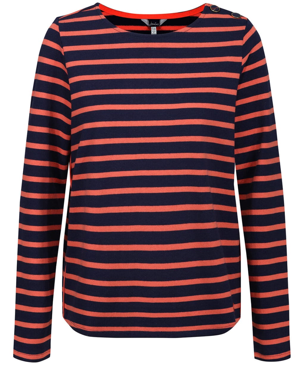 Women’s Joules Long Sleeved Aubree Graphic Top - NAVY/ORANGE STR