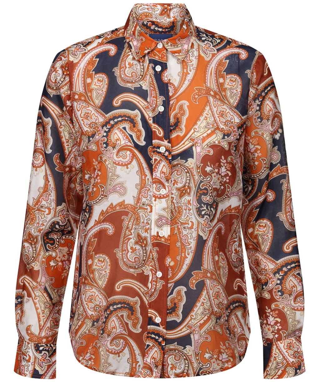 Women’s GANT Regular Paisley Shirt - GOLDEN ORANGE