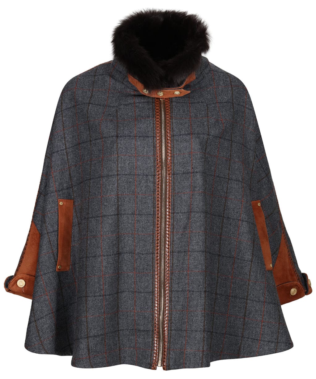 Women’s Holland Cooper Chiltern Cape - Mid Blue Check