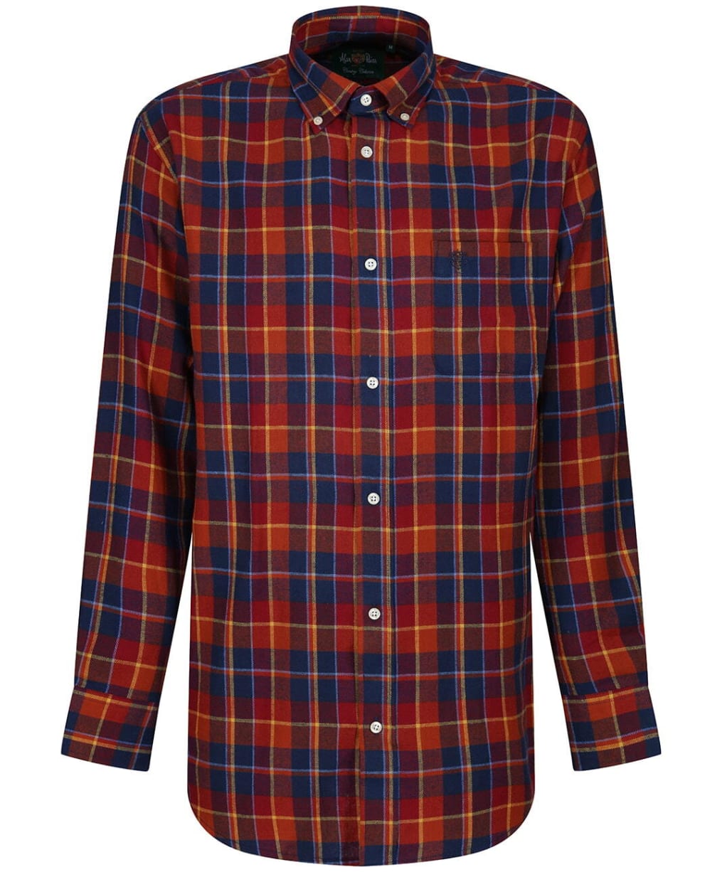 Men's Alan Paine Ilkley Flannel Button Down Collar Shirt - Red