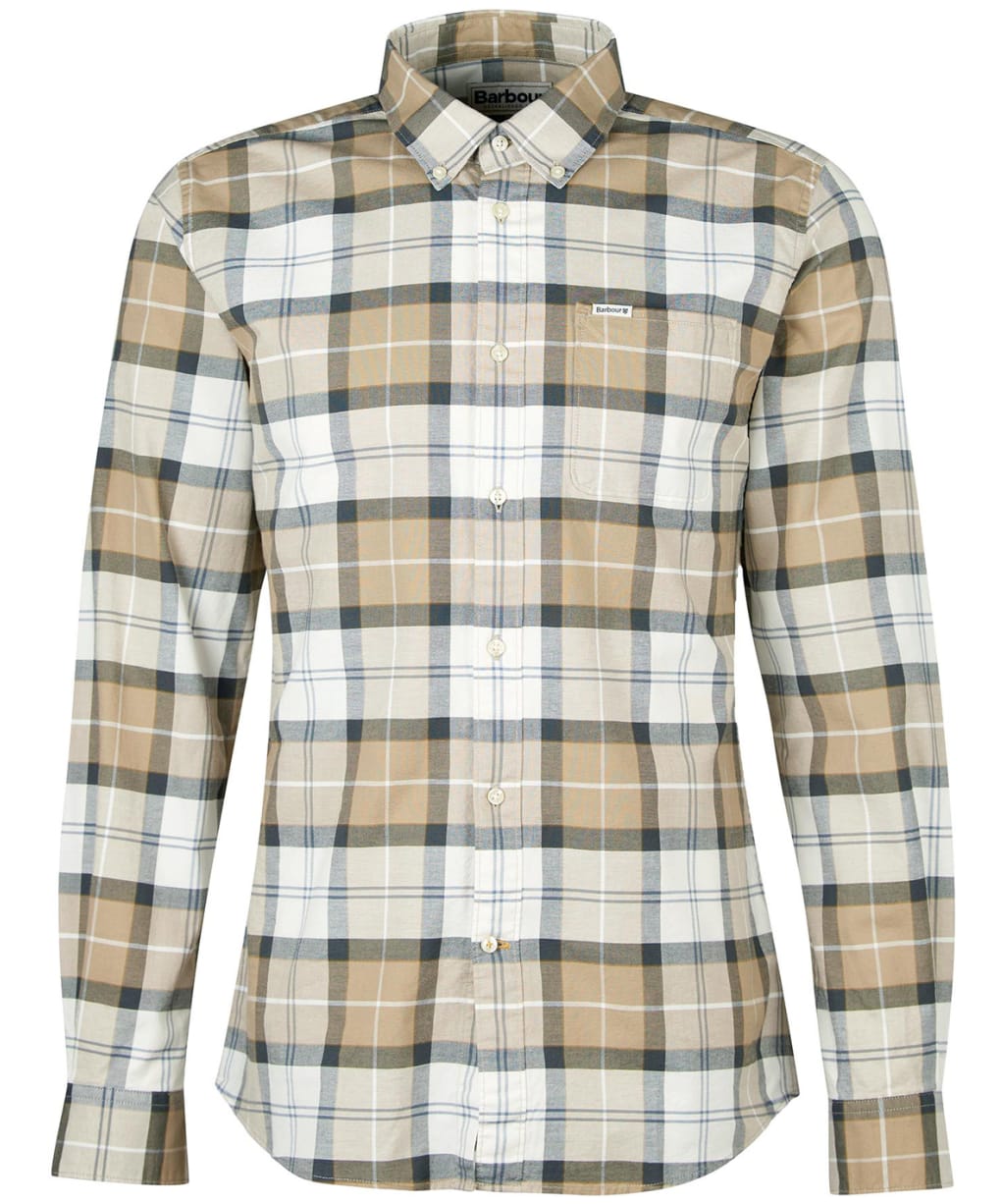Men's Barbour Lewis Tailored Shirt - AMBLE SAND TARTA