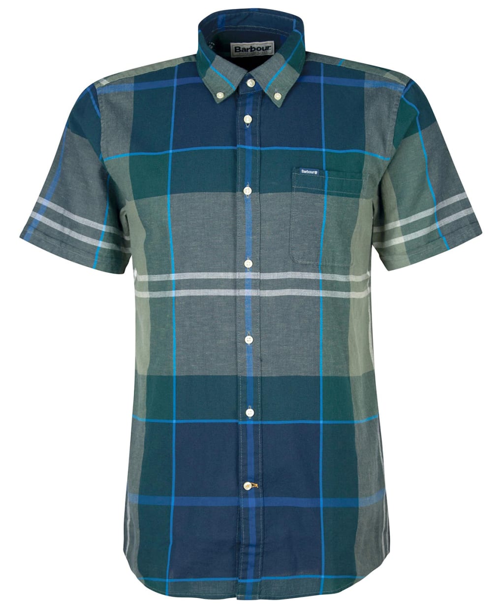 Men's Barbour Douglas S/S Tailored Shirt - Kielder Blue Tar