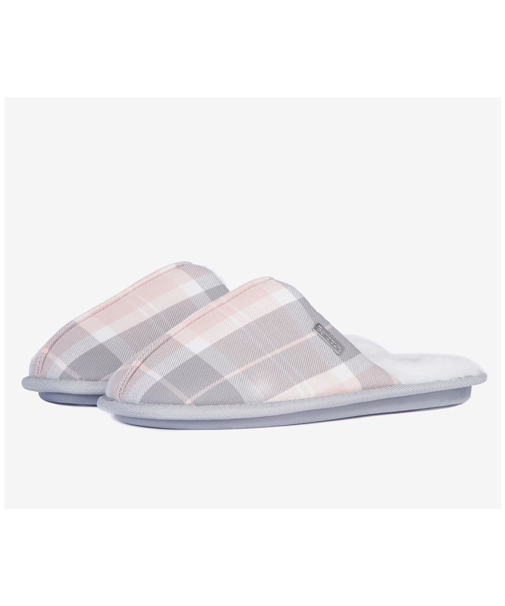 Women’s Barbour Maddie Slippers - Pink / Grey Tartan
