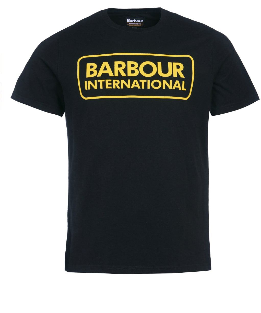 Men's Barbour International Essential Large Logo T-Shirt - Black