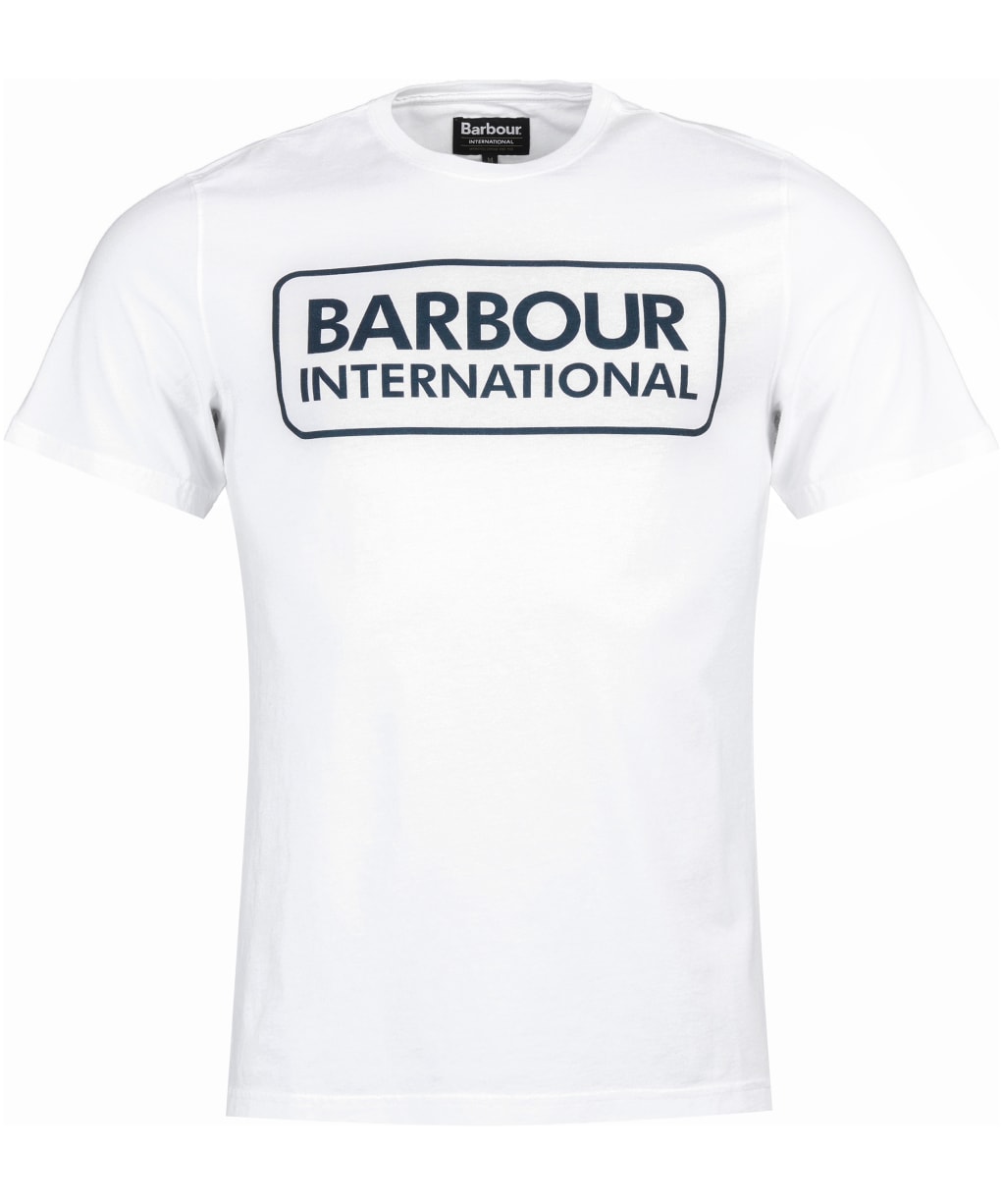 Men's Barbour International Essential Large Logo T-Shirt - White