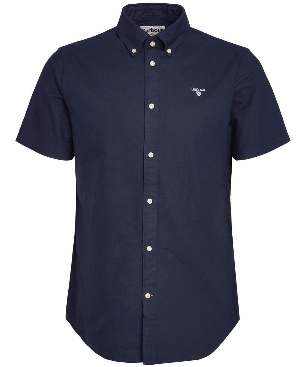 Men's Barbour Oxtown Short Sleeve Tailored Shirt - Navy