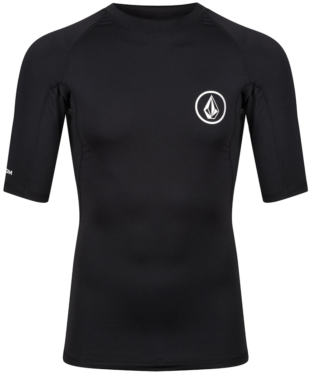 Men's Volcom Lido Solid Rashguard SS - Black
