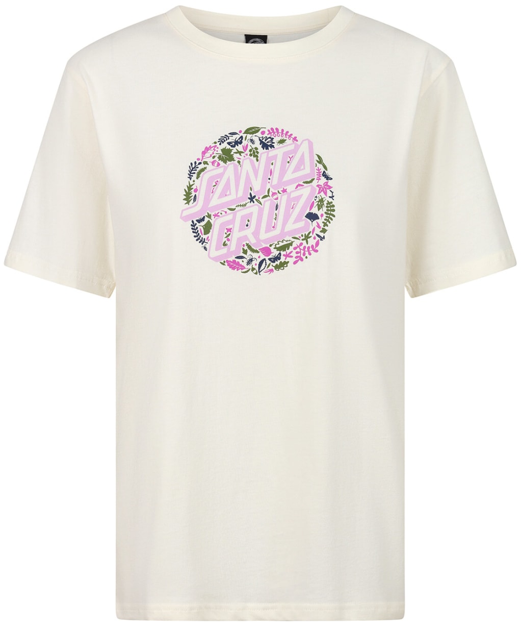Women's Santa Cruz Foliage Dot T-Shirt - Off White